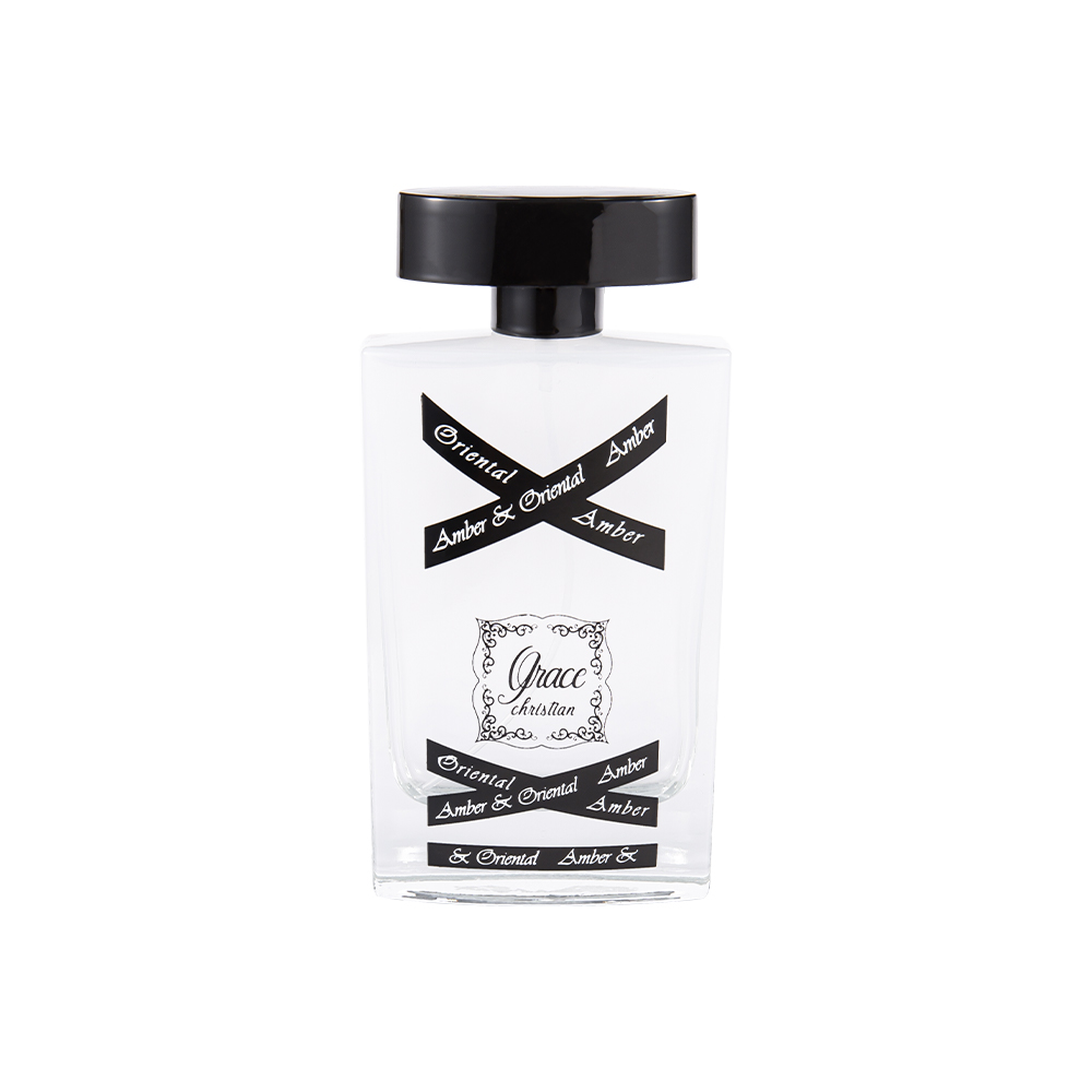 KY1418-WJ2088 100ML Glass Perfume Bottle Set with ABS Plastic Perfume Cap