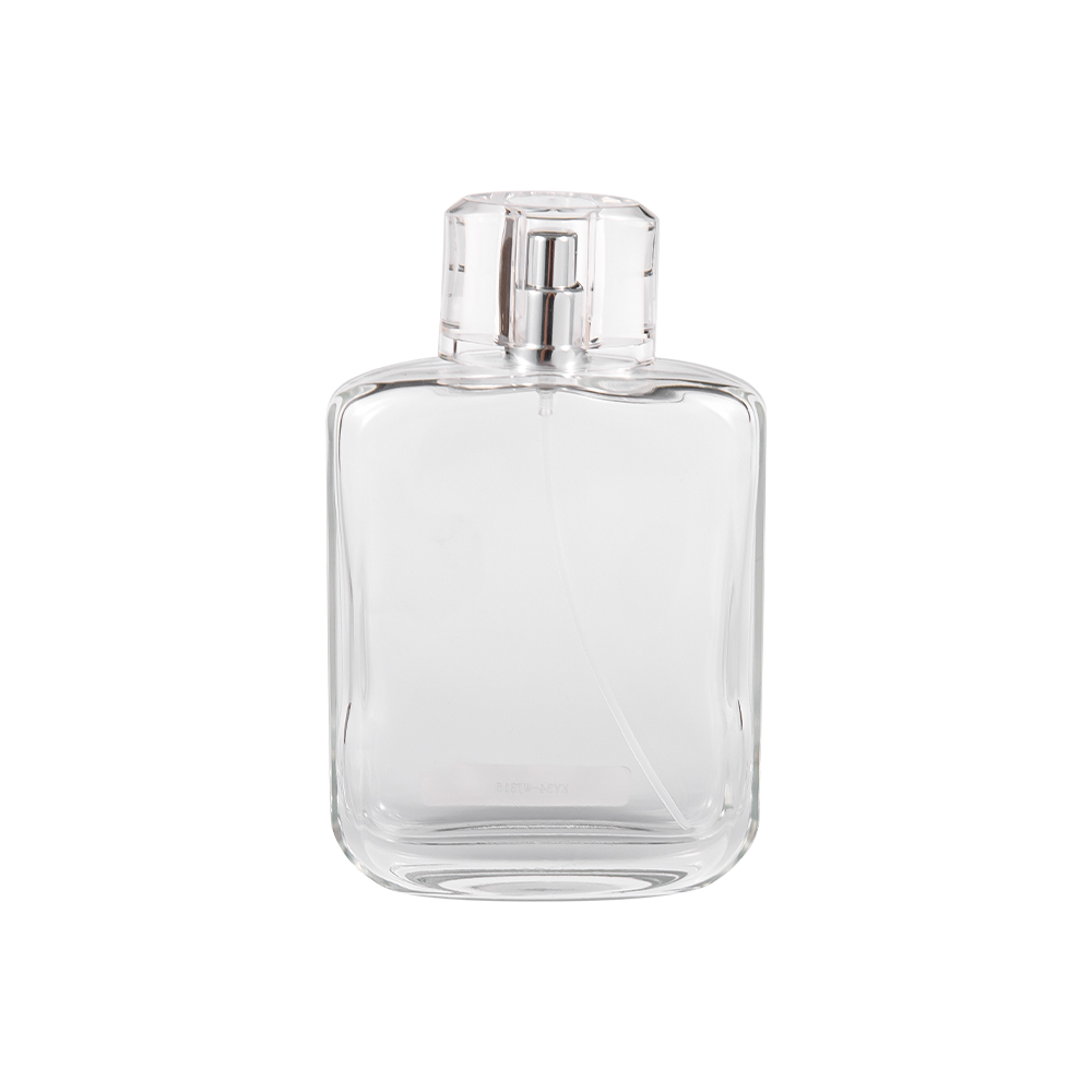  KY34-WJ315 100ML Clear Glass Perfume Bottle With Clear SURLYN Plastic Cap