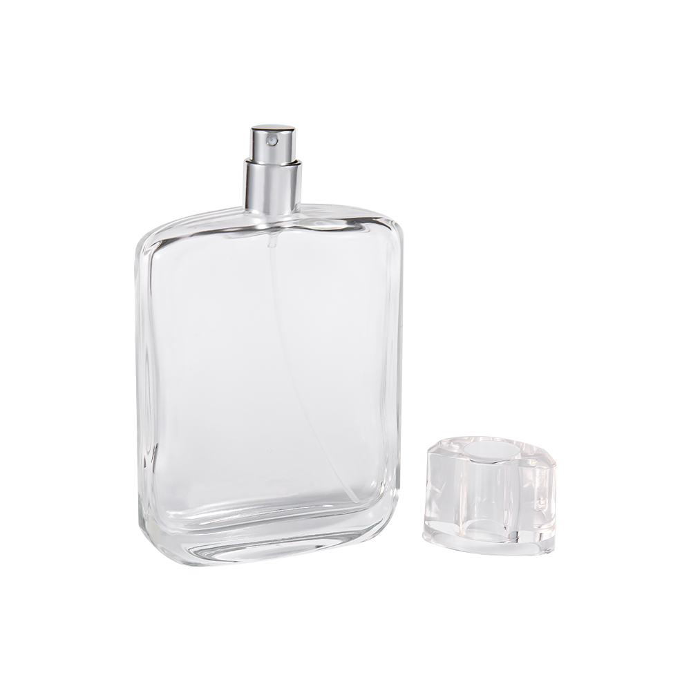  KY34-WJ315 100ML Clear Glass Perfume Bottle With Clear SURLYN Plastic Cap