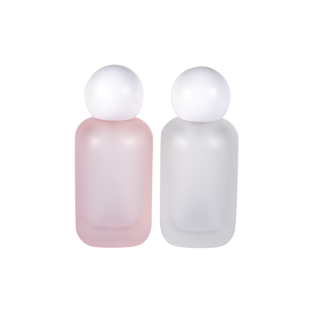 GC5155-WJ2537 50ML Round Frosted Glass Perfume Bottle with Spherical Cap