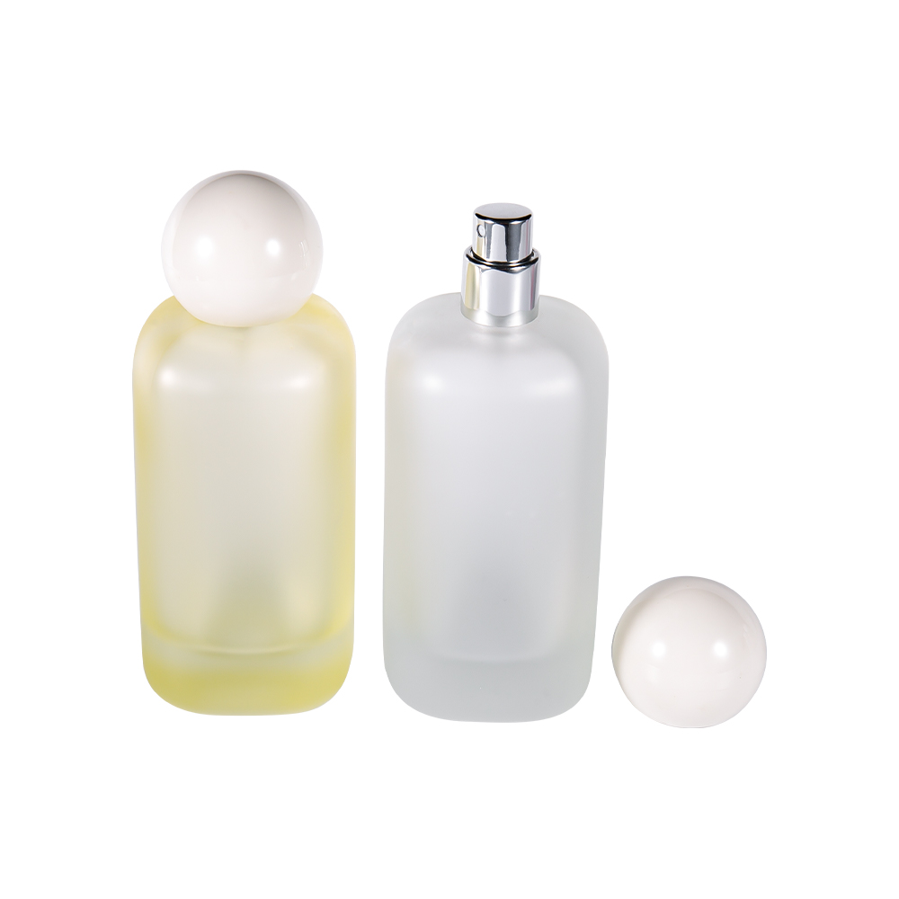 GC5156-WJ2537 100ML Round Frosted Glass Perfume Bottle with Spherical Cap