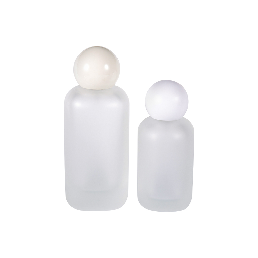 GC5156-WJ2537 100ML Round Frosted Glass Perfume Bottle with Spherical Cap