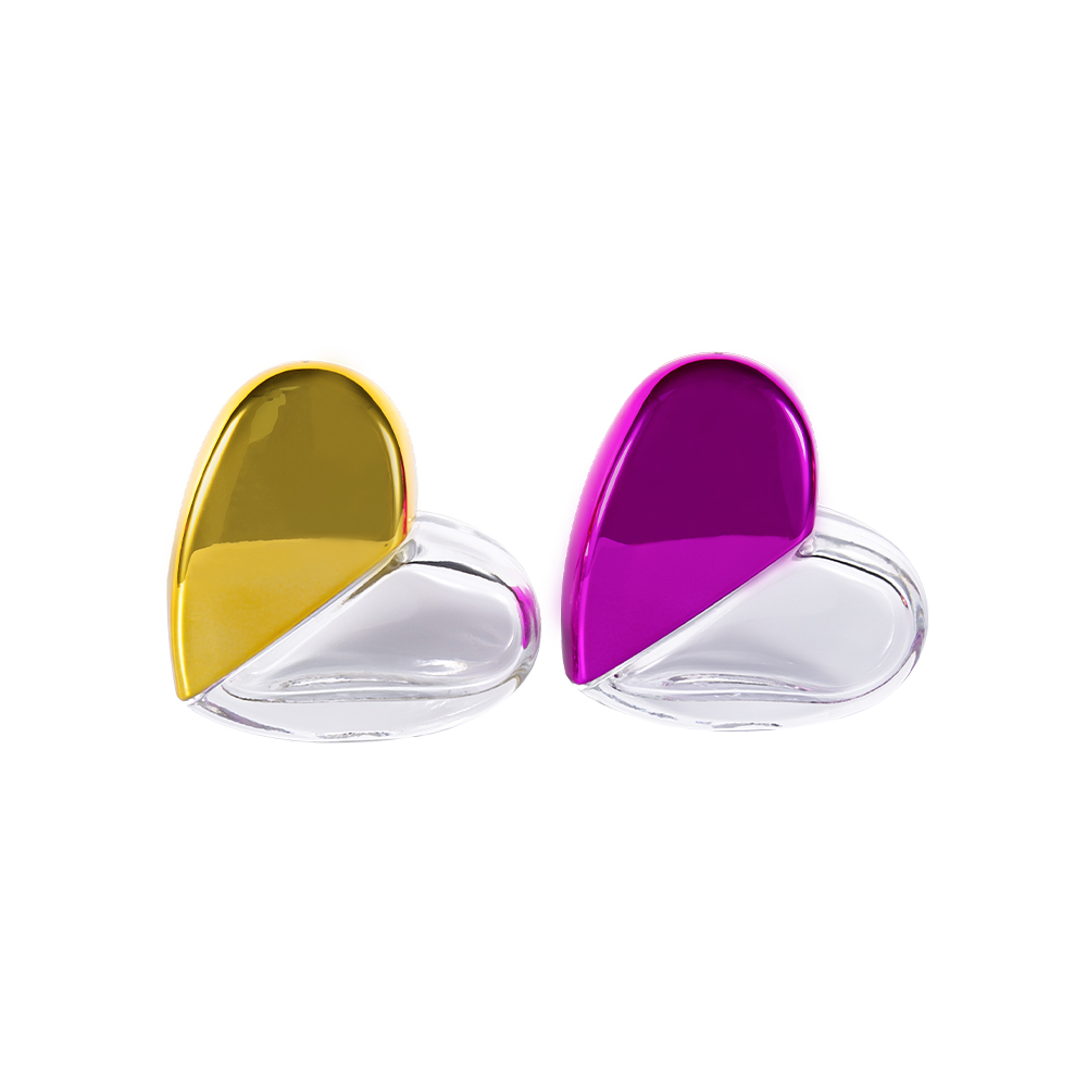 KY2061-WJ788 30ML Heart Shaped Glass Perfume Bottle with UV PP Plastic Cap