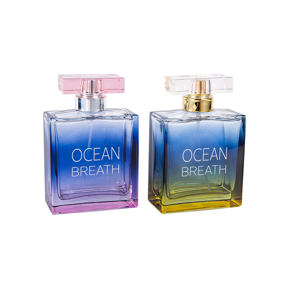 GC4375-WJ208 100ML Two-Tone Coated Glass Perfume Bottle With Surlyn UV Coated Cap