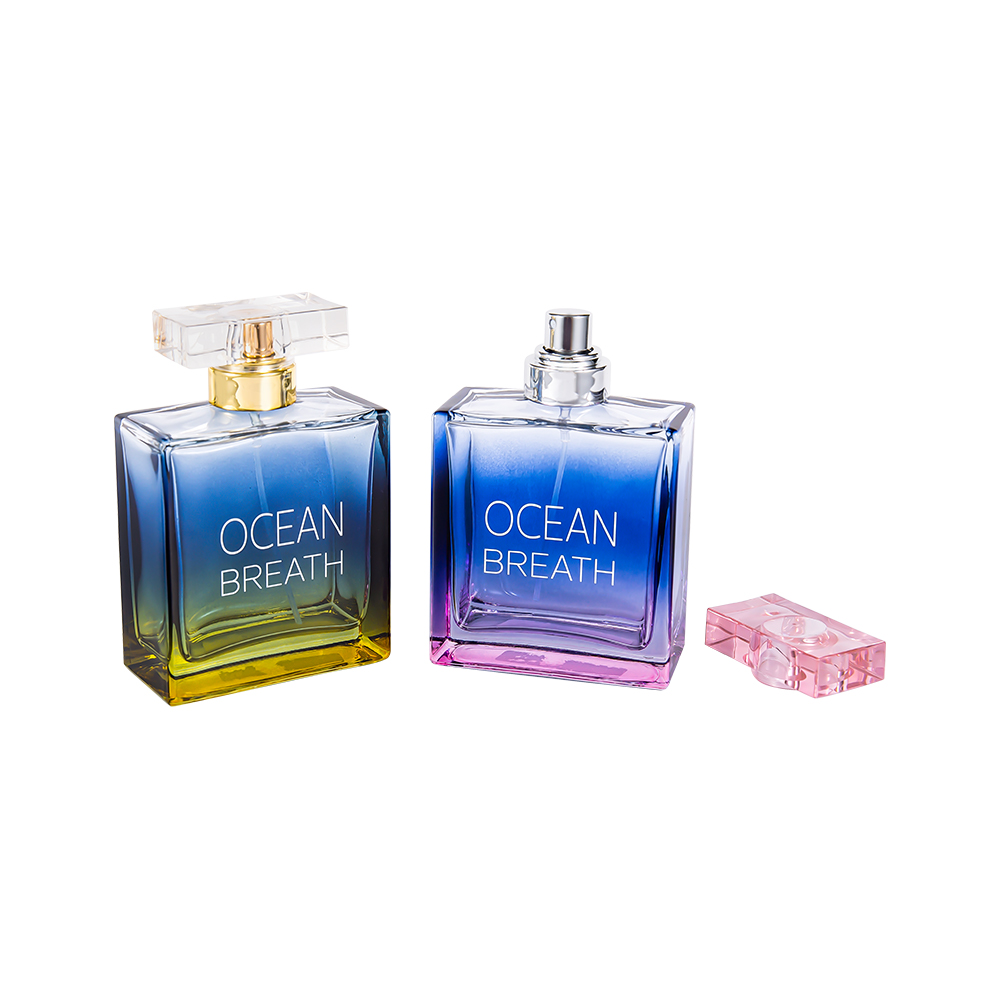 GC4375-WJ208 100ML Two-Tone Coated Glass Perfume Bottle With Surlyn UV Coated Cap