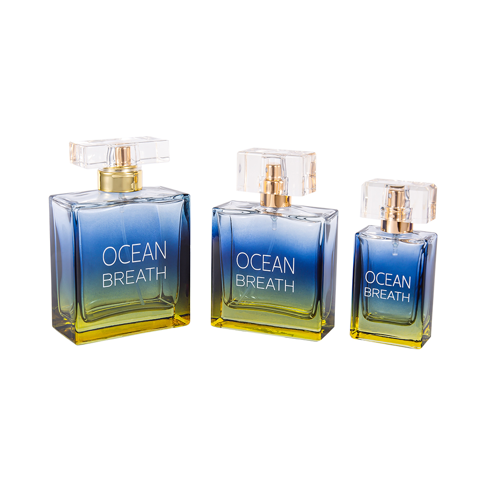 GC4375-WJ208 100ML Two-Tone Coated Glass Perfume Bottle With Surlyn UV Coated Cap