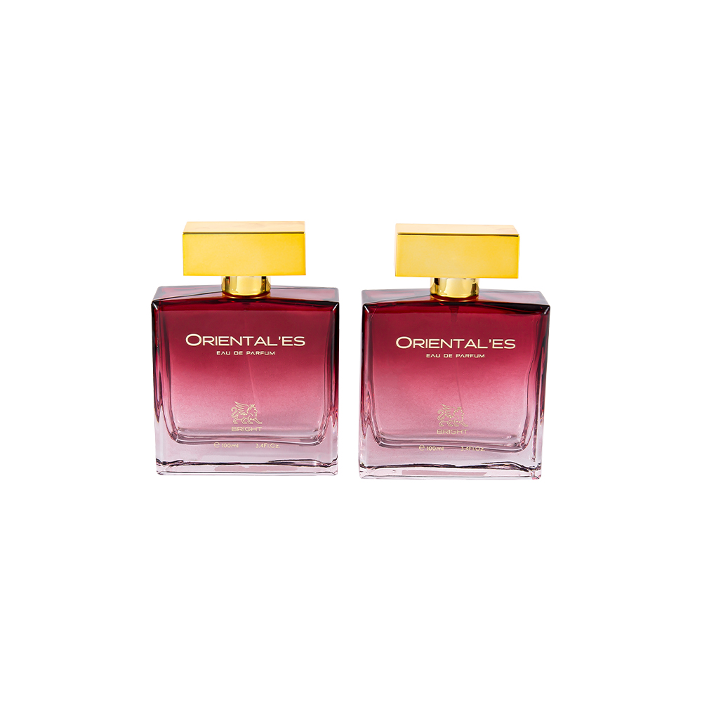 GC4461-WJ2372 100ML Gradient Coated Glass Perfume Bottle with UV Gold Plastic Perfume Cap