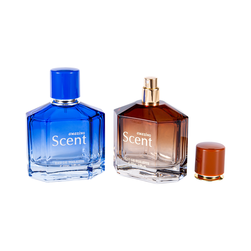 KY1104-WJ2099 100ML Glass Perfume Bottle Decorative with Custom Shape Perfume Cap 0.12CC