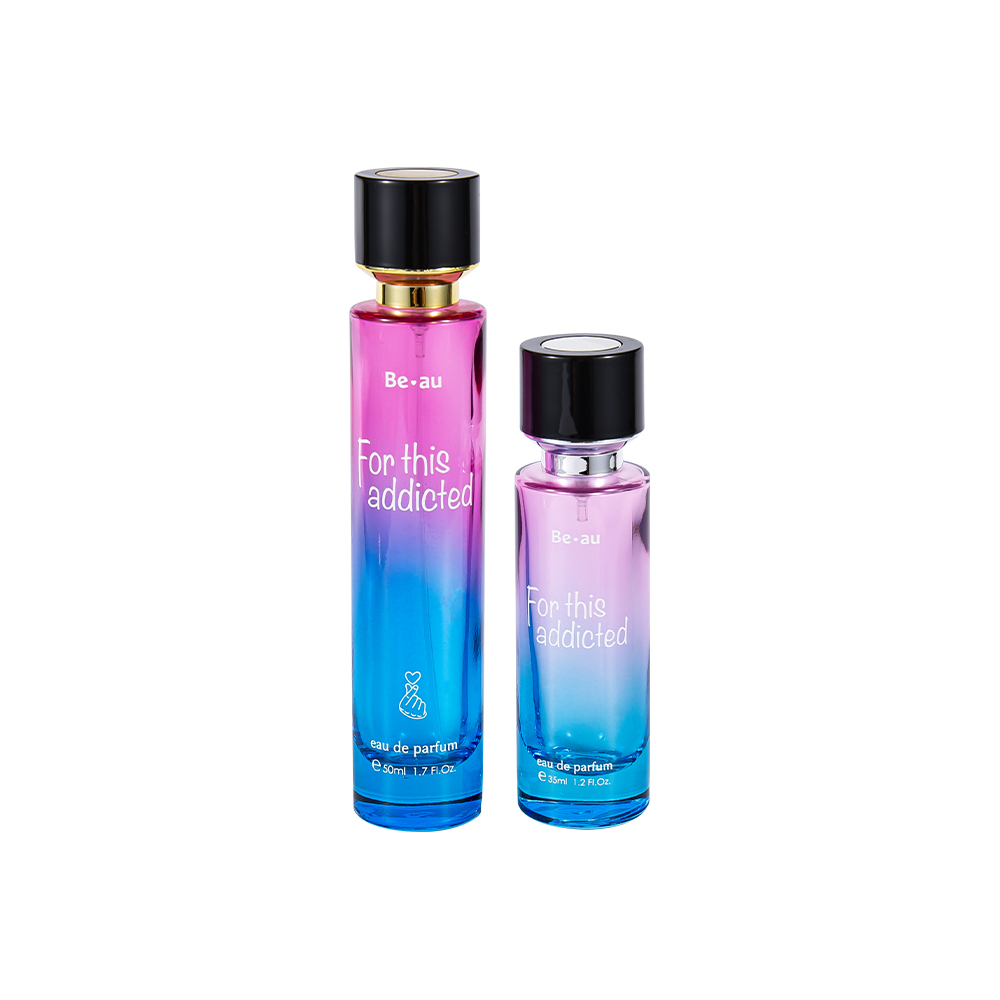 GC4467-WJ2390 35ML Cylindrical Perfume Bottle With Black ABS Cap And UV Part