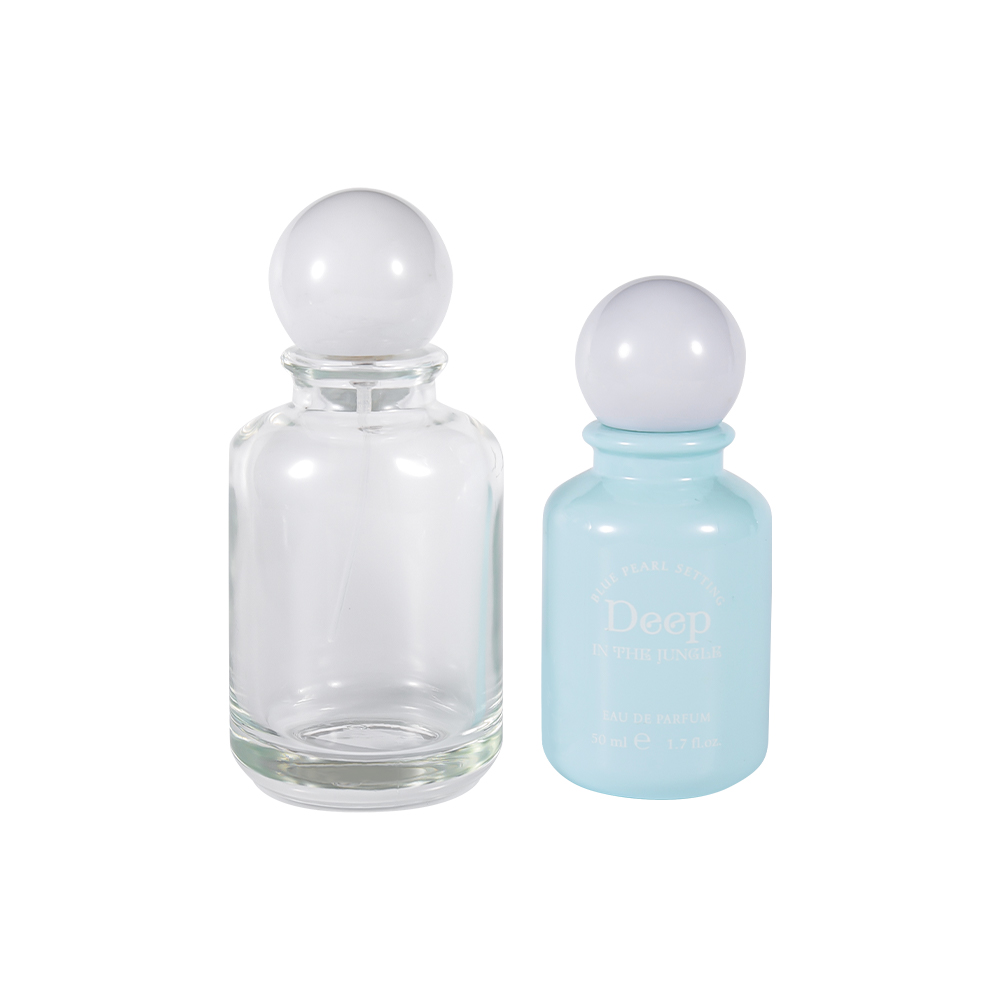 GC4819-WJ2538 100ML Flint Glass Perfume Bottle with Glossy White/Black Cap