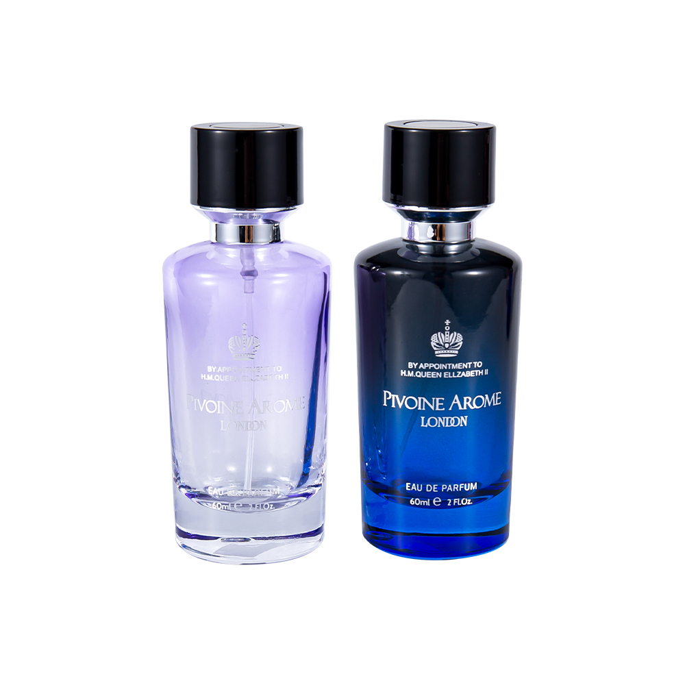KY1597-WJ2390 60ML High Quality Glass Perfume Bottle Set with ABS and PP Perfume Cap