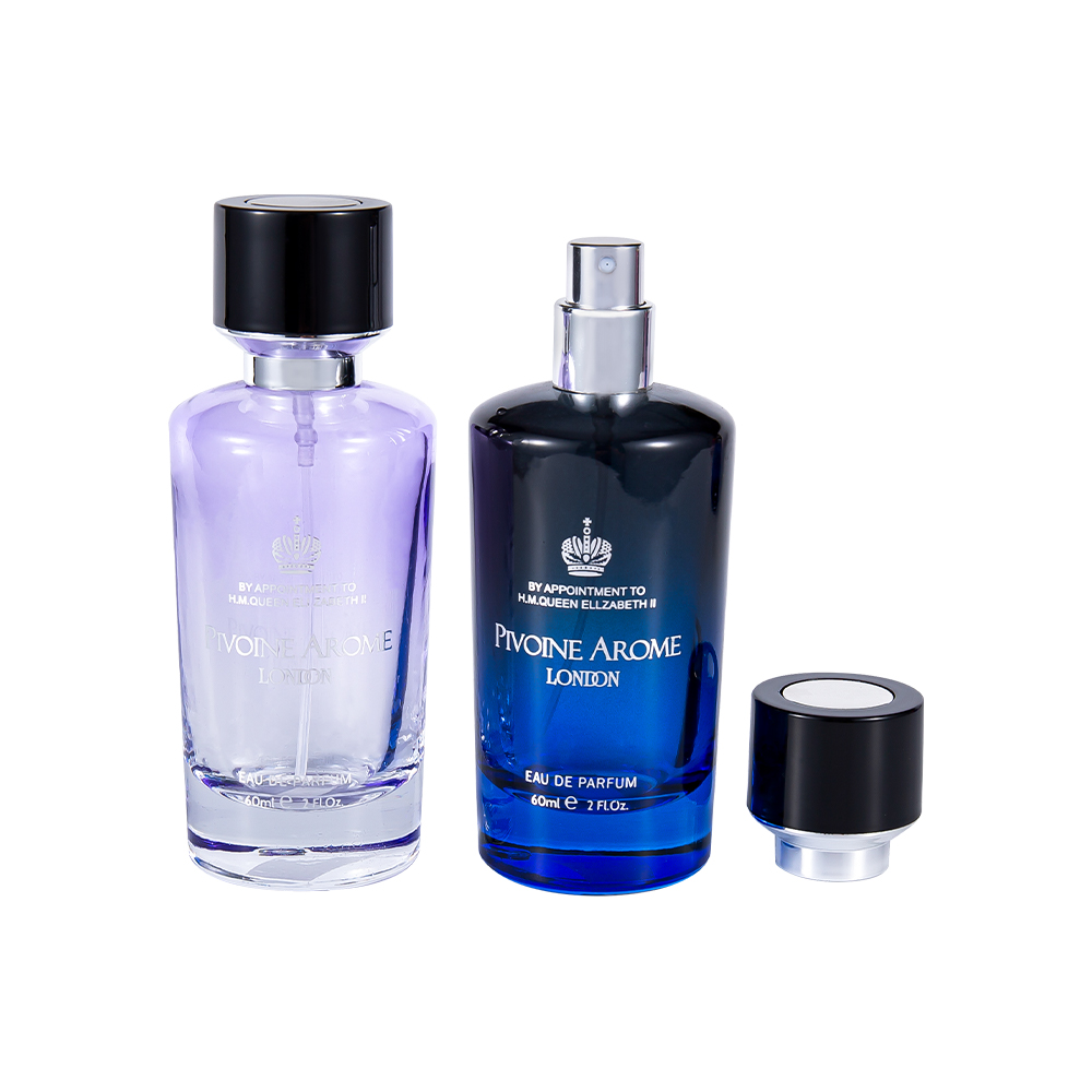 KY1597-WJ2390 60ML High Quality Glass Perfume Bottle Set with ABS and PP Perfume Cap