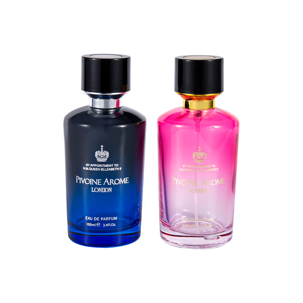 KY1596-WJ2390 100ML High Quality Glass Perfume Bottle Set with ABS and PP Perfume Cap