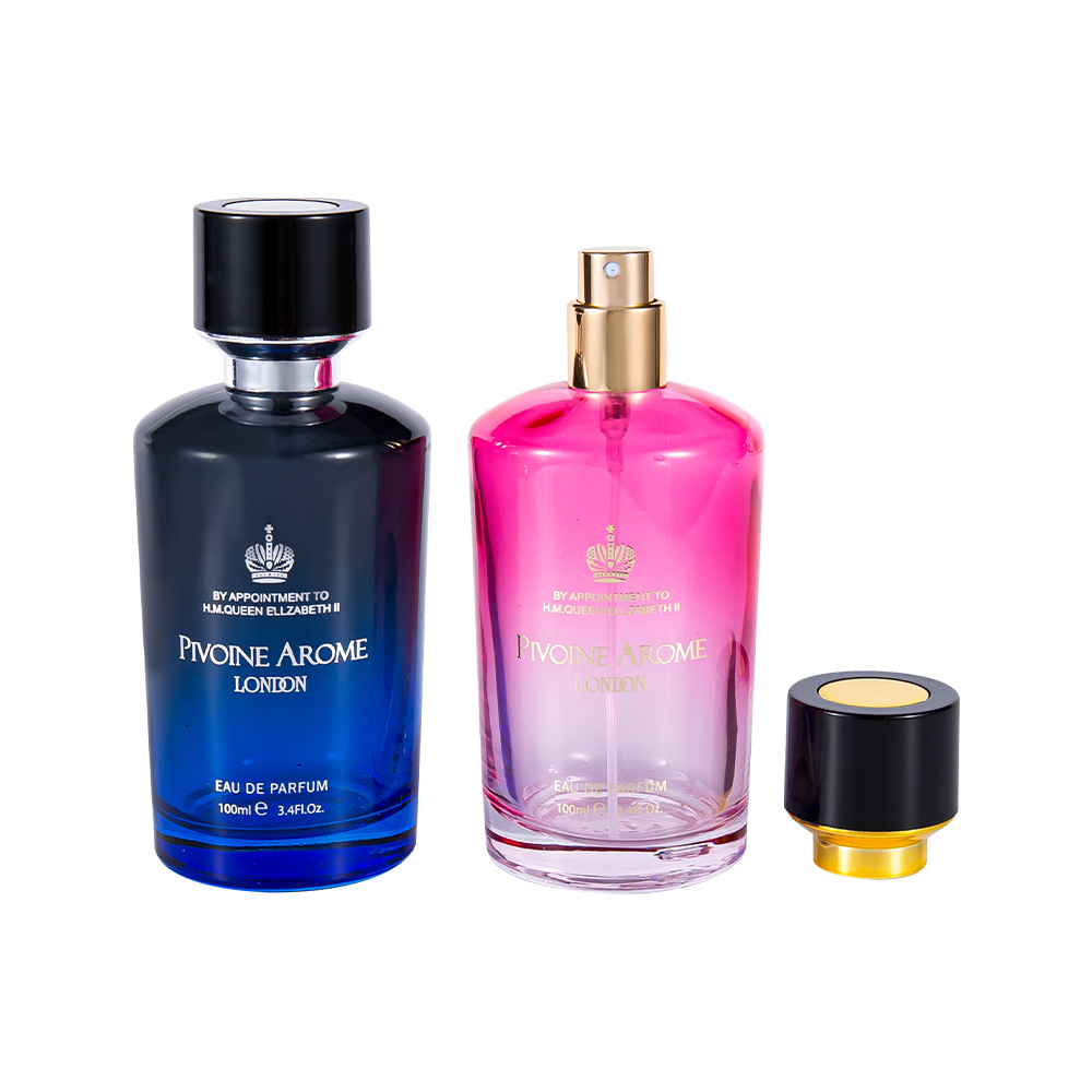 KY1596-WJ2390 100ML High Quality Glass Perfume Bottle Set with ABS and PP Perfume Cap