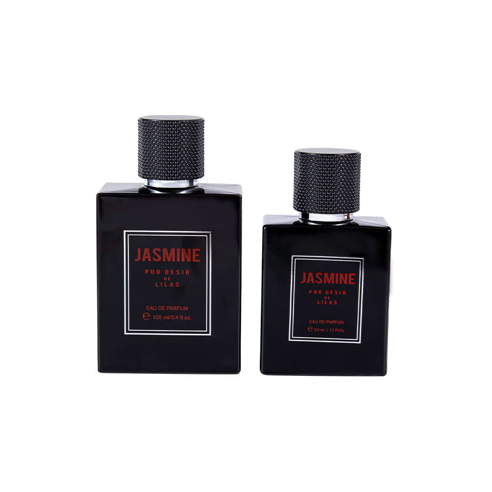 KY59-WJ2358 50ML Smooth Glass Perfume Bottle Set with Spotted Perfume Cap