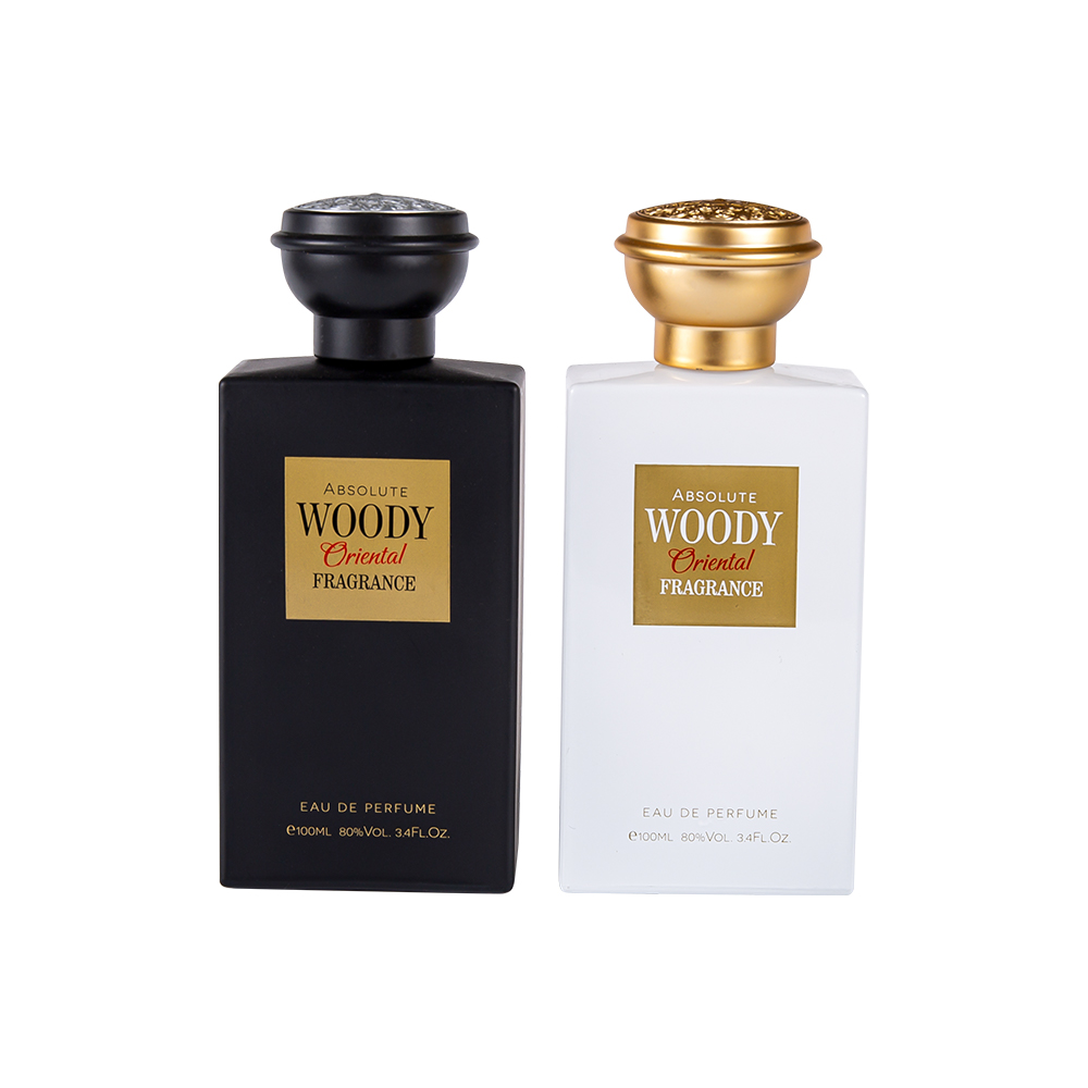 KY2034-WJ2204 100ML Matte Black and White Premium Perfume Bottle Cap Set Arabic Style