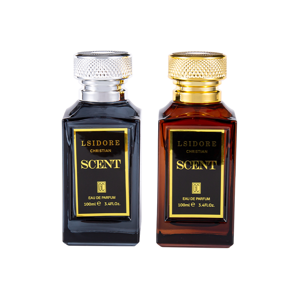 KY1522-WJ2341 100ML Luxury Hot Stamping Perfume Bottle Set With Unique Perfume Cap