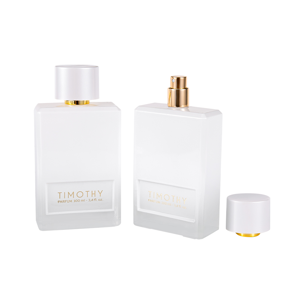 KY221-WJ2162 100ML Popular Glass Perfume Bottle Set with Bright White Cap and Free Trial