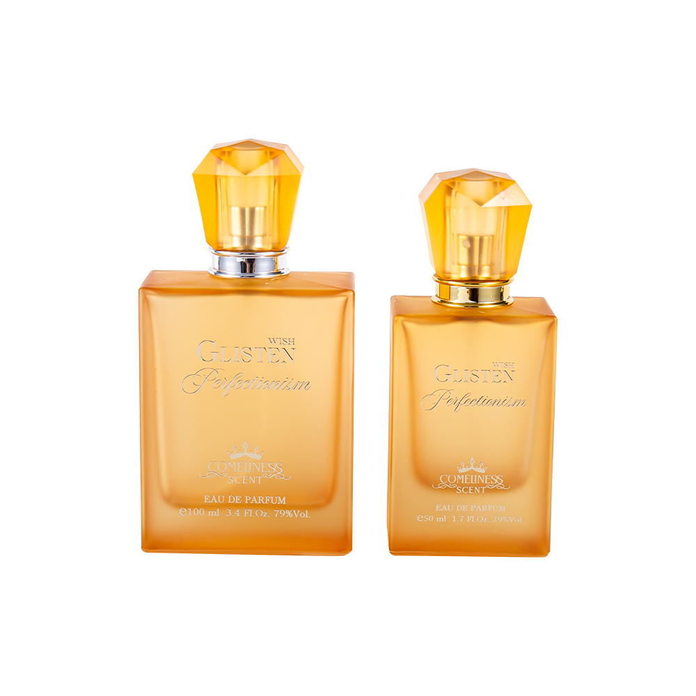 GC4686-WJ2647 100ML Matte Finish Perfume Bottle With Diamond Shaped Perfume Cap