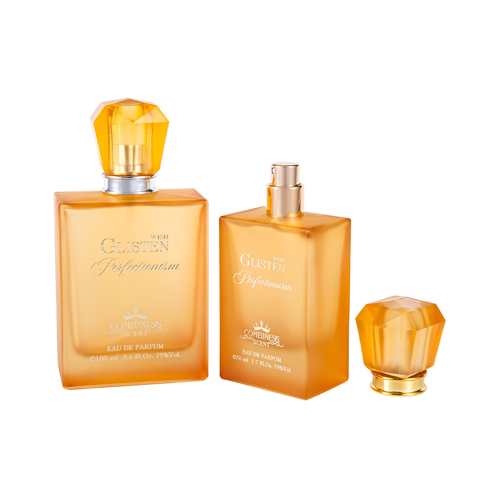 GC4686-WJ2647 100ML Matte Finish Perfume Bottle With Diamond Shaped Perfume Cap